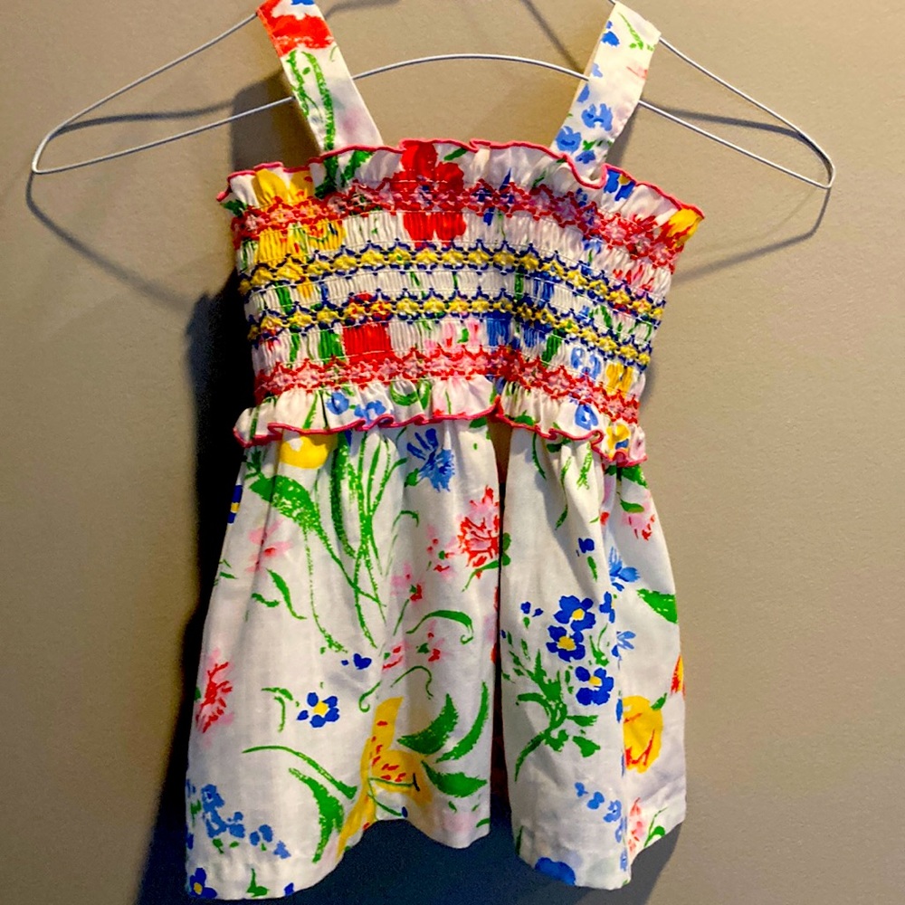 Vintage 1970s summer flowers dress size 2